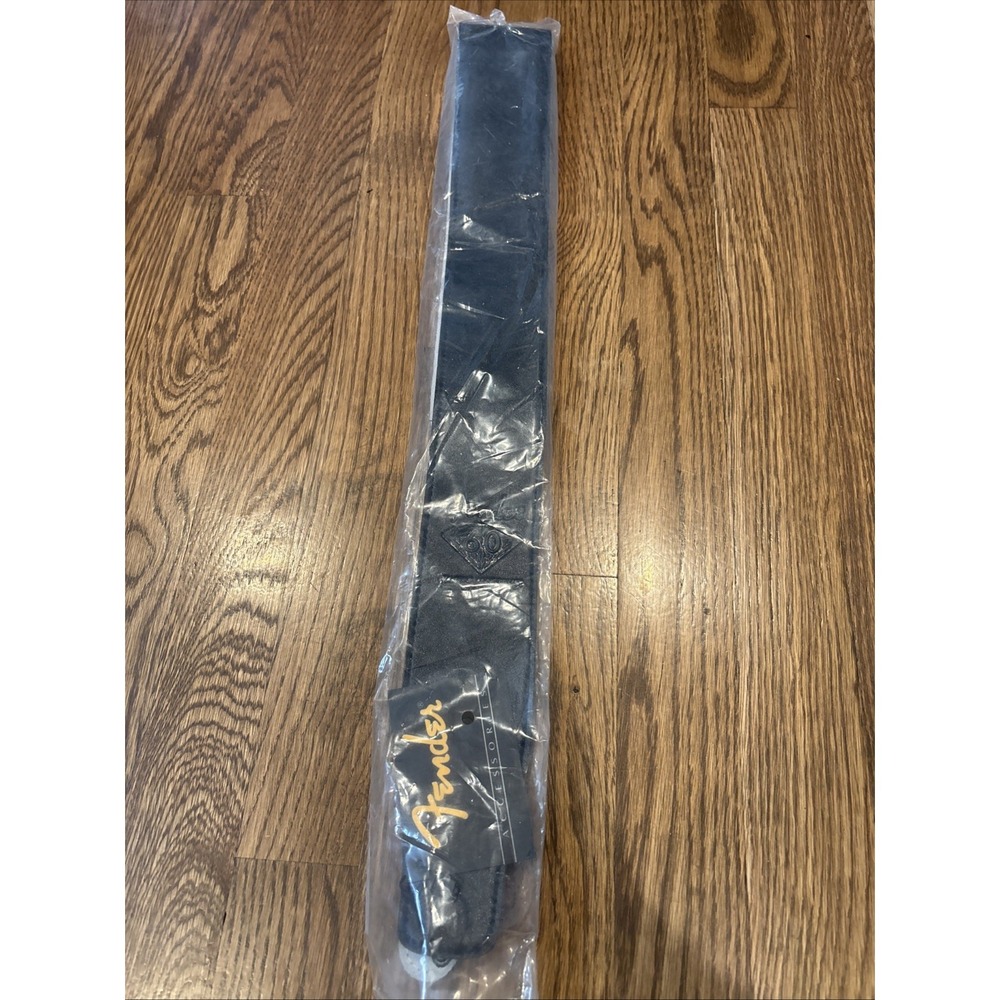 60th Diamond Anniversary Fender Guitar Strap Brown 1946-2006 Black